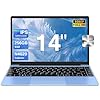bvate 2025 PC Portatile Computer 14 Pollici Notebook Win 11 256GB Supporta l' espansione 1TB SSD 2.4G+5G 1080P con mouse senza fili & & Film in lingua siliconica per tastiera(Italiana)-Blu