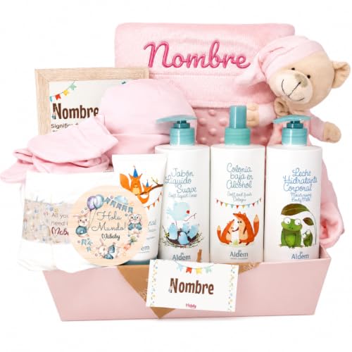 Mababyshop Cesta Bebé Recién Nacido Niña Bubble Aldem (Rosa)