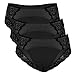 Neione Culotte Menstruelle Flux Abondant Hipsters Menstruels Femmes sous-Vêtements pour Post Accouchement Lot de 3 Noir XL