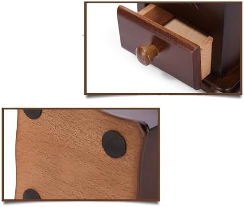 Portable Manual Coffee Grinders Wood and Metal Traditional Coffee Grinders Perfect for Camping and Offices Hand — view 5