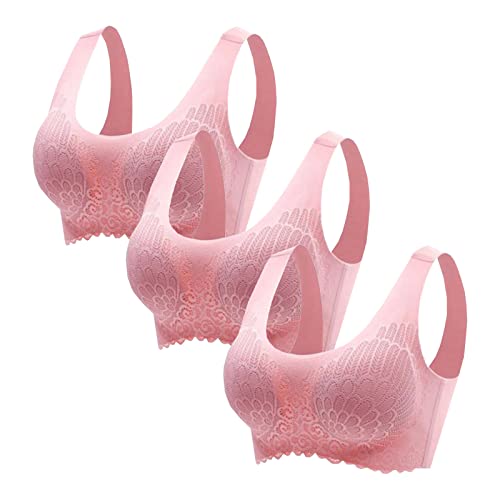 3-Pack Sports Bras For Women - Seamless High Impact Lightly Lined Sports Bra For Yoga Gym Workout Fitness #TOP2