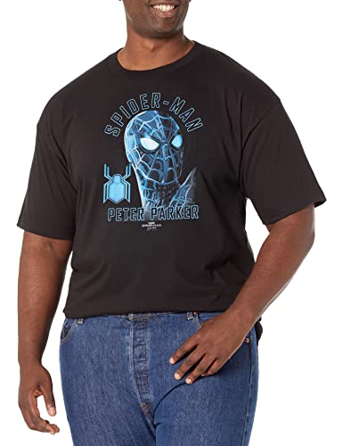 T-shirt Spider-Man noir manches courtes taille 4XL vêtement grand homme