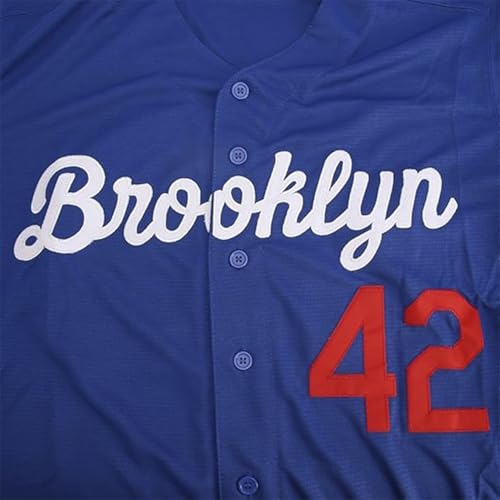 Jackie Robinson #42 Baseball Jersey – Embroidered Throwback with Legacy Patch, Stitched Letters Adult Sizes S–5XL miniatura 5