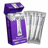 DR.DENT Purple Mouthwash for Teeth Whitening - Color Correcting Mouthwash Sachets - Peroxide Free, Alcohol Free - Freshens Breath, Supports Gum Health - Vegan, Mint Flavor (20 pc)