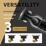 KEMEI 2299 Professional Hair/Beard Trimmer for Men, Zero Gapped Hair Clippers for Barbers, Cordless - Image 4