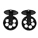JTLB 2pcs Industrial Pulley Wheels for Plug in Barn Pendant Light Vintage Wall Ceiling Mount Lifting Towing Pulleys Black