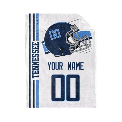 Image of Tennessee Throw Blanket Custom Name and Number Personalized Gifts for Men and Women
