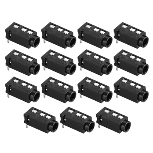 TA-VIGOR 3.5mm Audio Jack Connector PCB Mount 4 Pin Female Socket PJ-320 Replacement Audio PCB Connectors for Headphones Media Players and AV Equipment 15pcs