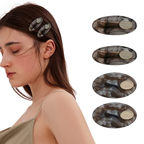 Frdtluthw Small Hair Clips, Acetate No Bend Alligator Hair Clips For Bangs(Grey,Pack Of 4) #TOP19