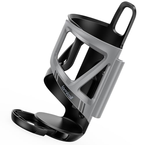 Lamicall Bike Water Bottle Holder - [Tracker Storage] [Adjustable Spring Design]...