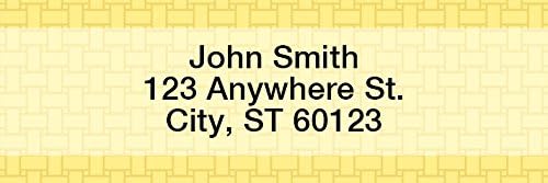 Yellow Safety Rectangle Address Labels (288 Labels)