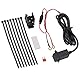 eSynic Motorrad USB Ladegerät Doppelt Steckdose 2.1A/ 1.0A Universal USB Stromversorgung Port fit 12V/ 24V wasserdichte USB Power Supply Port Motorrad Fahrrad Ladegerät Buchse