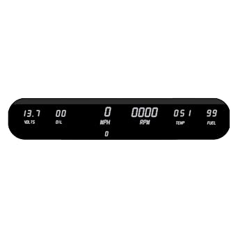 6-Gauge Universal LED Digital Panel - DP10002W White