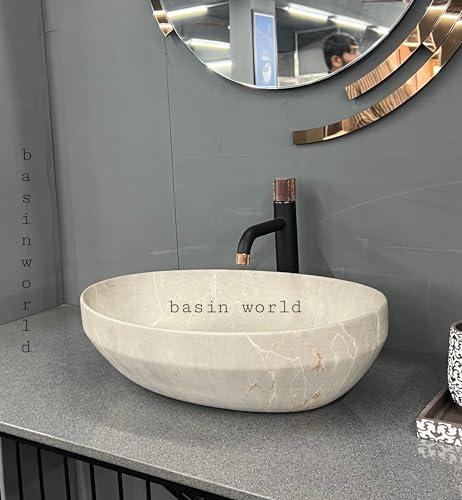 Image of IMPORTED Ceramic Wash Basin Countertop Tabletop Bathroom Sink Wash Basin (20 x 14.5 x 5.5 INCH) NCTT-441