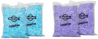 PetSafe ScoopFree Premium Blue Non Clumping Crystal Cat Litter with ScoopFree Lavender Non Clumping Crystal Cat Litter