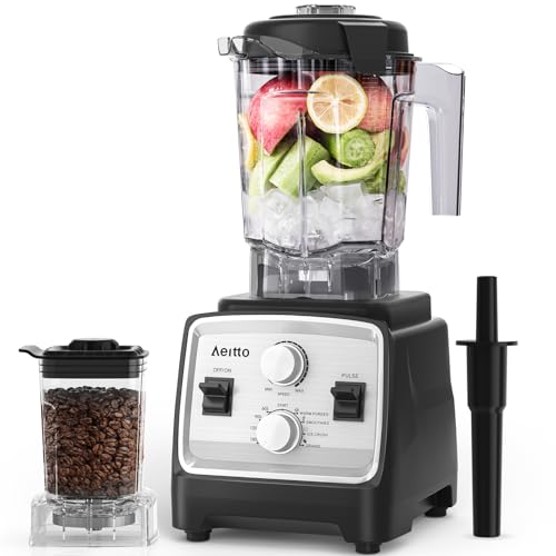 Comparison: Best Blender To Make Frozen Drinks 10 Aeitto Blenders for Kitchen with 1800W Motor, 68Oz. Large Capacity, 2-in-1 Blender & Grinder Combo, BPA-Free Countertop Professional Blender for Smoothies, Ice Crush, Frozen Drinks, Silver