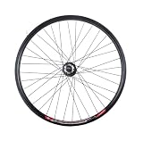 Ruote da mountain bike da 26" anteriori e posteriori in lega di alluminio con freno a disco anteriore 100 mm/posteriore 135 mm, 6/7/8/9 velocità, ruota libera filettata, perno imbullonato, mozzo a 36
