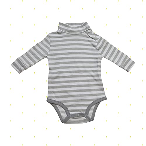 Image of SpaSilk Baby Boys 2 Pack Turtleneck Long Sleeve Bodysuit