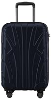 suitline - Handgepäck Bordgepäck Koffer mit Laptoptasche und Erweiterung, Business Trolley, TSA, 55 cm, ca. 38 Liter, 100% ABS matt, Dunkelblau – Ansicht 8