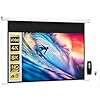 Gecheer Telo Proiettore Motorizzato, Schermo Elettrico 120 Pollici 4K HD 16:9 con Telecomando, 293x193 cm, Bianco, per Casa, Cinema, Ufficio, Esterno