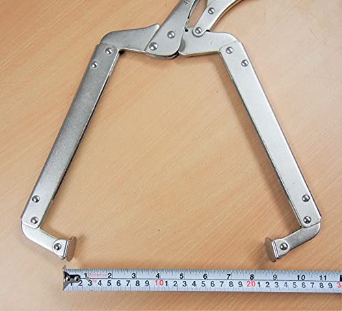 Hoteche Lot Of (2) 18 Inch Locking C Clamp Pliers Swivel Jaw Pad Vise Welding Tool thumb #4