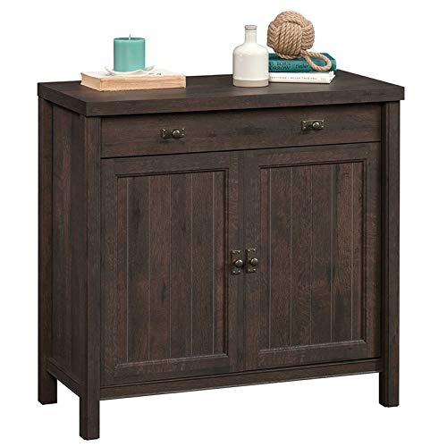 Sauder Costa Library Base, L: 31.30" x W: 14.41" x H: 30.00", Coffee Oak finish