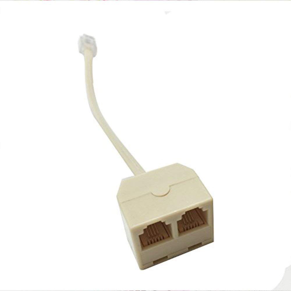 Adattatore Per Modem O Fax Adattatore Telefonico Modulare TAE/RJ11 - 3 Prese TAE (2x F, 1x N) Con Spina RJ11, Cavo 0.2m Presa Rj11