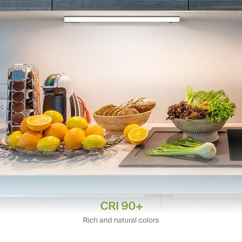 Image of ASD LED Under Cabinet Lighting Hardwired, 18 Inch 10W 2700K-5000K Selectable, 807LM, CRI90+, Direct Wire Linkable Under Counter Lights for Kitchen, Dimmable Under Cabinet Lights, Bronze, UL, 20 Pack