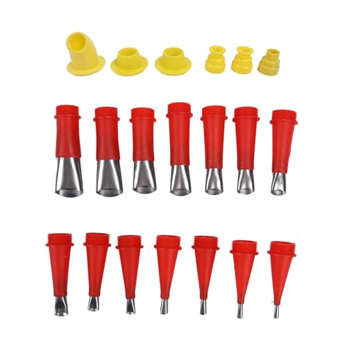 Kit 20 piezas boquillas aplicadoras en acero inoxidable reutilizable miniatura 2