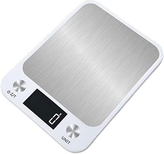 Digital Kitchen Scale, 15KG/1G Precise Weighing Baking Scale |, Stainless Steel Large Platform Scale, Factory Wholesale Sales (White, 1PACK)