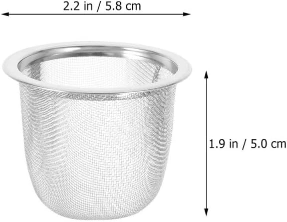 IMIKEYA Tea Filters 10 Pack Stainless Steel Tea Strainer for Loose Leaf Extra Fine Mesh Infuser for Cup and Teapot Reusable Accessories for Home and Office