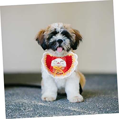 Balacoo Gatinho Adorável Bandana Triângulo Acessório De Ano Médio Gatos Pequeno Padrão De Malha Mane