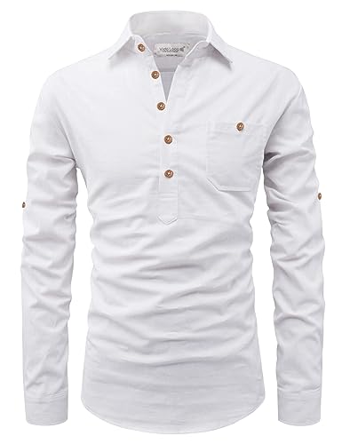 Image of Vida Loca Men Cotton Full Sleeve Casual Spread Collor Slim Fit Short Kurta for Men and Boys (Pack of 2)