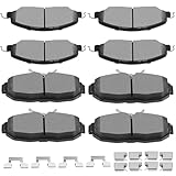 Ceramic Brake Pads Kits,SCITOO 8pcs Brakes Pads Set fit for 2005-2010 for Ford Mustang
