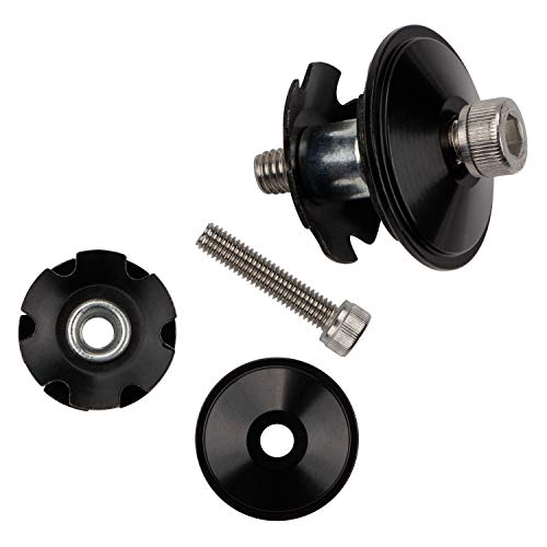 Kbrotech Bicycle Headset Spacer with Stem Top Cap,Headset Star Nut Fit for 1 1/8-Inch Front Stem Fork 2/5/10mm 11pcs (Black) - Thumbnail 3