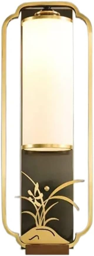 PEVSCO Wandlamp Wandlampen Nieuwe Chinese volledig koperen wandlamp, slaapkamer bedlamp, woonkamer achtergrond wandlamp, gang decoratieve lamp voor Spiegel, Woonkamer, Slaapkamer, Hal (Color : D)