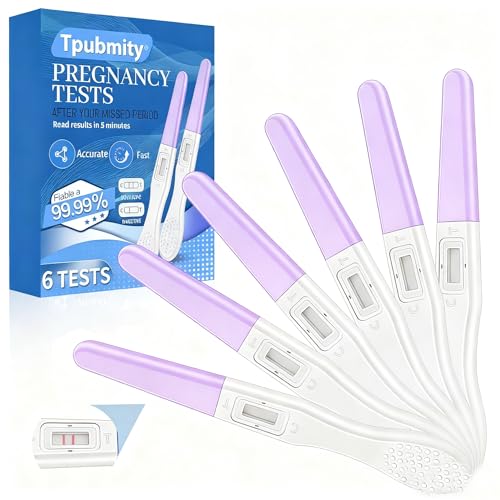 #Commissioniguadagnate<br>6 Pezzi Test di Gravidanza Test HCG Pregnancy Tests Rilevazione Rapida Risultato Rapido Risultati Accurati e Affidabili Violetta chiara
