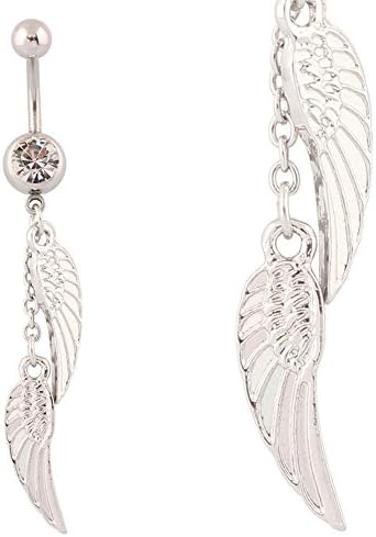 316l Surgical Steel Dangle Wing Belly Button Rings Fashion Body Piercing Jewelry