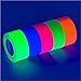 5-Pack UV Blacklight Reactive Fluorescent / Neon Gaffer Tape Matte Finish (various sizes) (1 in x 18 ft)