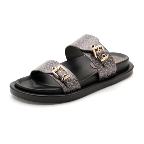 Image of U.S. POLO ASSN. Maria Black Footbed Flats With Monogram Logo