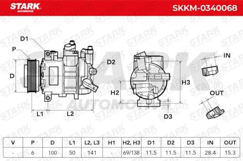 Stark SKKM-0340068 - Compressore, Impianto Aria Condizionata - 6