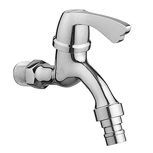 Siderit Single Handle Wall Mounted Faucet Cold Water Bathroom Lavatory Sink Bathtub Brass Taps Washing Machine Garden Faucet,Chrome Finish