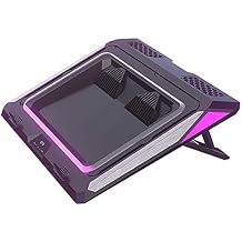 GT300 Double Laptop Cooling Pad for Gaming Laptop, Pad with Dust Filter and Colorful