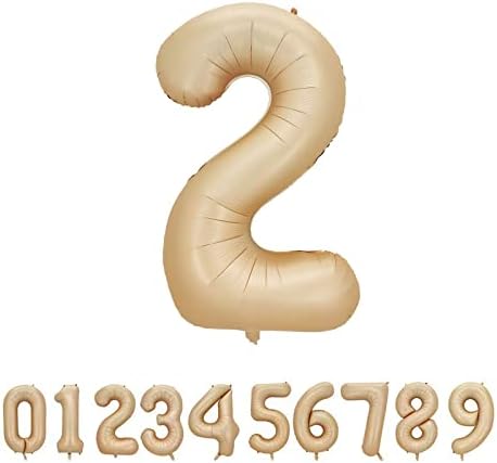 ASMFUOY 40 Inches Number Foil Balloon Jumbo Digital Helium Balloons for Boy Girl Kids Birthday Party Wedding Ceremony Decorations(1, Silver)