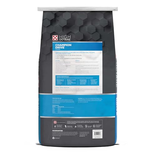 Purina | High Octane Champion Drive Topdress Show Supplement for Show Cattle, Swine, Sheep, Goats, Poultry, and Rabbits | 40 Pound (40 LB) Bag