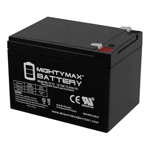 Mighty Max Battery ML12-12 - 12 Volt 12 AH SLA Battery Brand Product, Black Cover