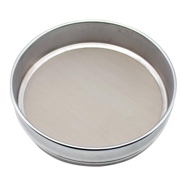 Jieotwice Laboratory Test Screen 20CM Standard Inspection Sieve 304 SUS Filter Mesh Chroming Frame Sampling Inspection Pharmacopeia Sieve (325 Mesh)
