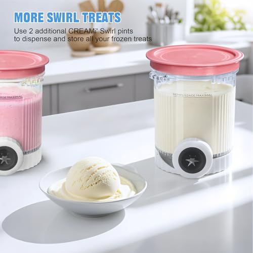 2 Pack Creami Swirl Pints & Lids for Ninja, Compatible with NC700 Series Ninja Swirl Ice Cream & Soft Serve Makers, with 2 Spoons & 32 Writable Labels, BPA-Free & Dishwasher Safe, Pink by GuanQiao - Image 8