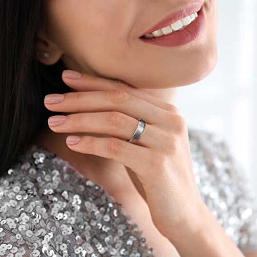 image for King Will BASIC 6mm Mens Titanium Wedding Ring Brushed Finished Weddin