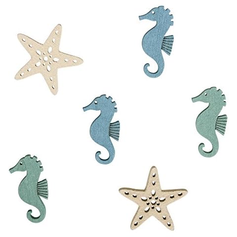 MDF Confetti Starfish and Seahorses Bag of 15 Cover